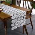 thumbnail image 2 of Linen Table Runner, Crochet Lace Tablecloth With Tassels, 2 of 5
