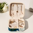 thumbnail image 6 of Daisy Travel Portable Square Jewelry Box - Bracelet Holder and Jewelry Stand - Ideal for Rings, Earrings, Necklaces, and Bracelets - Suitable for Girls and Women, 6 of 6