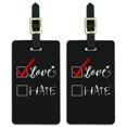 thumbnail image 1 of I Choose Love Not Hate Checkboxes Luggage ID Tags Suitcase Carry-On Cards - Set of 2, 1 of 3