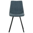 thumbnail image 2 of Modern Leather Dining Chairs - Set of 4 - Stylish Metal Leg Accent Chairs - Home & Restaurant Seating, 2 of 6