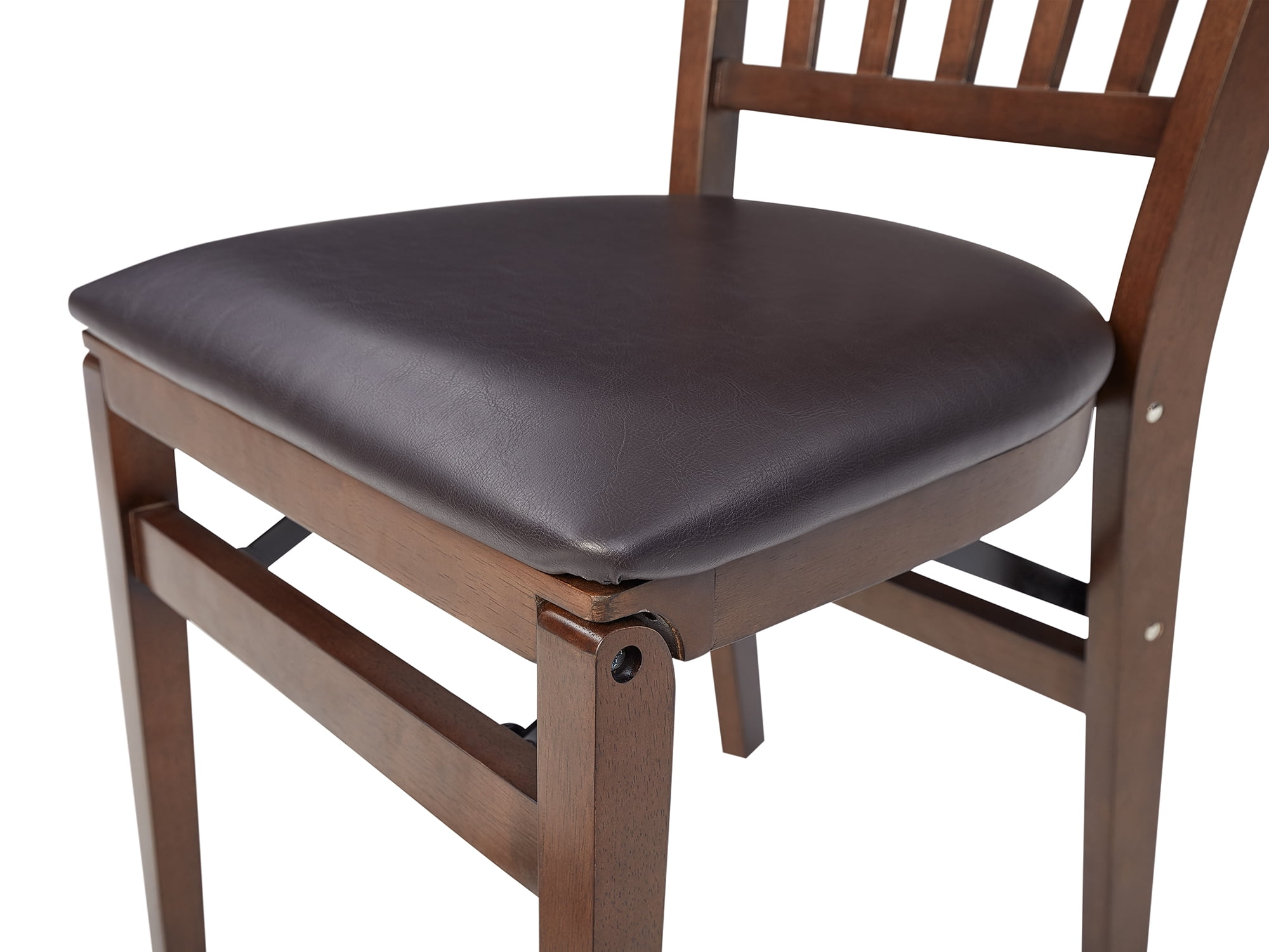 Stakmore School House Wood Folding Chair, Walnut, 2 Pack