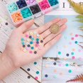thumbnail image 3 of Heishi Clay Beads 2200 Pcs 10 Colors 6mm Vinyl Disc Beads Flat Round Handmade Polymer Clay Beads for Hawaiian Earring Choker Anklet Bracelet Necklace Jewelry Making Summer Surfer, 3 of 9