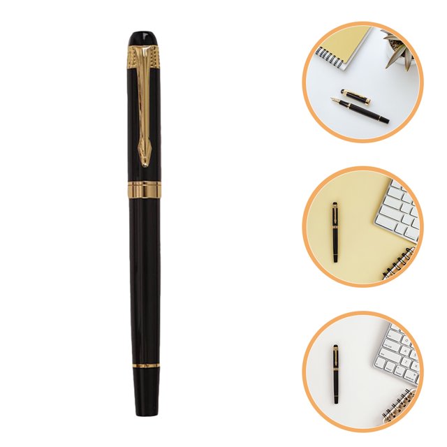 Minkissy Back to School Metal Fountain Pen Writing Fountain Pens With Refillable Ink System For Study 1Set