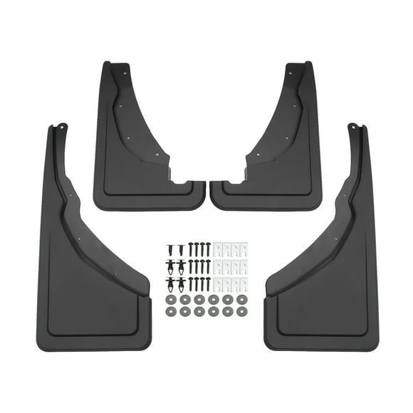 Guardabarros delanteros y traseros para Ford Bronco Sport, paquete de 4, color negro