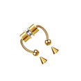 thumbnail image 5 of Sonducket 5 pares de anillos de acero inoxidable sin perforación para la nariz HipHoop Lodestone joyería corporal a la moda aro herradura Clip en oro Oro 10piezas Sonducket CBP272948, 5 of 5