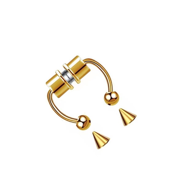 Anillo Magnético De Acero Inoxidable Para Tabique Nasal Falso, Anillos De Herradura, Anillos Falsos Para Nariz, Clip No Perforante, Anillos De Aro Para Nariz Sweethay AP007230-03