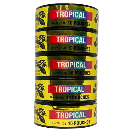 Teaza Herbal Energy Pouches Tropical Puck 5 Cans