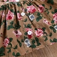 thumbnail image 3 of Dooleck Baby Girl Suspender Skirt Infant Outfit Ruffle Bodysuit Floral Overalls Set, 3 of 8