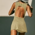 thumbnail image 4 of Tennis Dresses for Women 2025 Summer Workout Romper Built in Shorts Sleeveless Open Back Jumpsuits Athletic Dresses, Limited Time Offer, Under 10 Dollars, 4 of 6