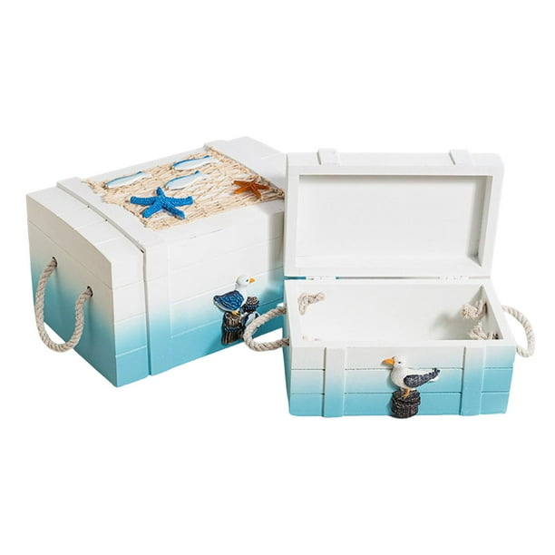 2x caja de almacenamiento de madera estilo caja decorativa caja de embalaje de joyería accesorios de foto para café