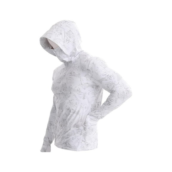 GARENDE Men Sun Protection Hoodie Shirt Hooded for Fishing Hiking Cycling L