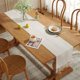 thumbnail image 3 of Camino de mesa bordado con borlas hechas a mano, materiales de alta calidad y lavable a máquina, diseño bohemio para decoración de comedor y sala de estar, beige, 13" de ancho x 120" de largo (borlas, 3 of 5