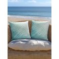 thumbnail image 5 of Outdoor Pillows Waterproof, Teal Blue Polka Dots Bedding Throw Pillows with Insert for Couch Sofa Bed, Modern Abstract Art Ombre 18x18 Inch Pillowcases Decorative Camping Patio Pillow Set of 2, 5 of 8