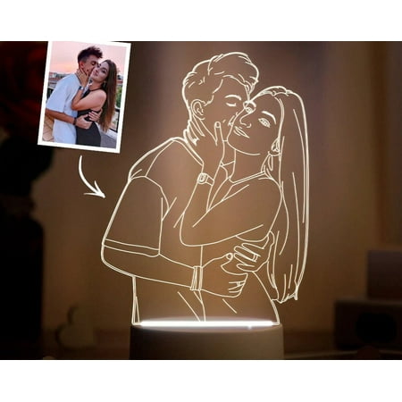 

Custom 3D Lamp Personalized Photo Lamp Photo Engraving Lamp Night light Wedding Gift Mother s Day gifts Gift for Couple/Family/Friends