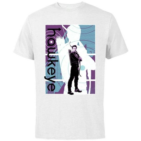 Marvel Hawkeye Clint Barton Halftone Character Poster - Short Sleeve Cotton T-Shirt for Adults - Customized-White