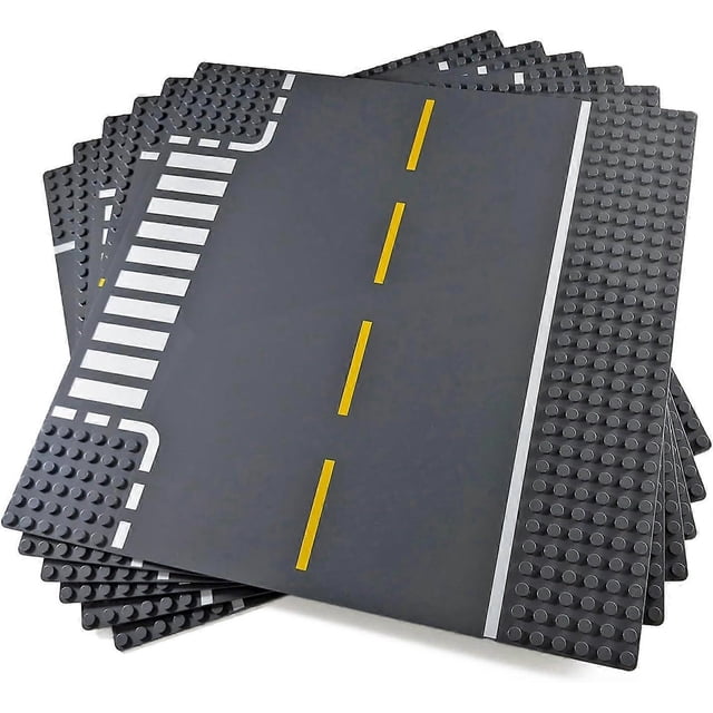 Pack of 6 Roads Classic Building Block Baseplates Compatible with All Major Brands