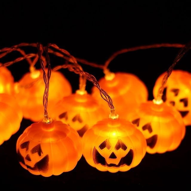 Cadena de calabaza LED festival de fantasmas de Halloween diseño de barra de Pascua colgante de casa embrujada luz decorativa LingWen 8390606256904