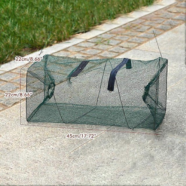 Portable Fishing Net Retractable Fish Shrimp Mesh Cage Cast Net Fishing Trap Network Foldable Fishing Net Tackle