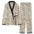 thumbnail image 1 of Conjunto de pijama para mujer, ropa de dormir de manga larga, conjunto de ropa de dormir de 2 piezas, conjuntos de salón, 1 of 5