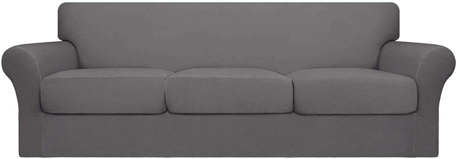 4 Pieces Oversized Stretch Soft Couch Cover for Dogs Washable Sofa