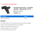 thumbnail image 2 of Camshaft Position Sensor - Compatible with 2007 - 2008 Audi RS4 4.2L V8, 2 of 2
