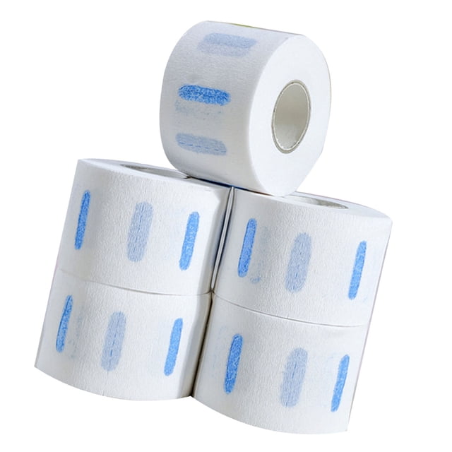 5 rollos de tiras para el cuello, blancas, profesionales, elásticas, para peluqueros, herramienta de peluquería para cortar el cabello