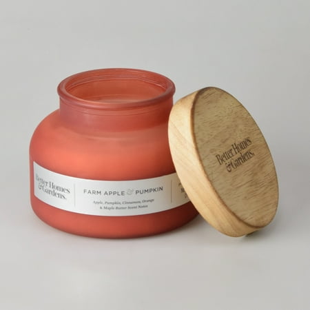 Better Homes & Gardens 18oz Farm Apple Pumpkin Scented 2-wick Bell Jar Candle