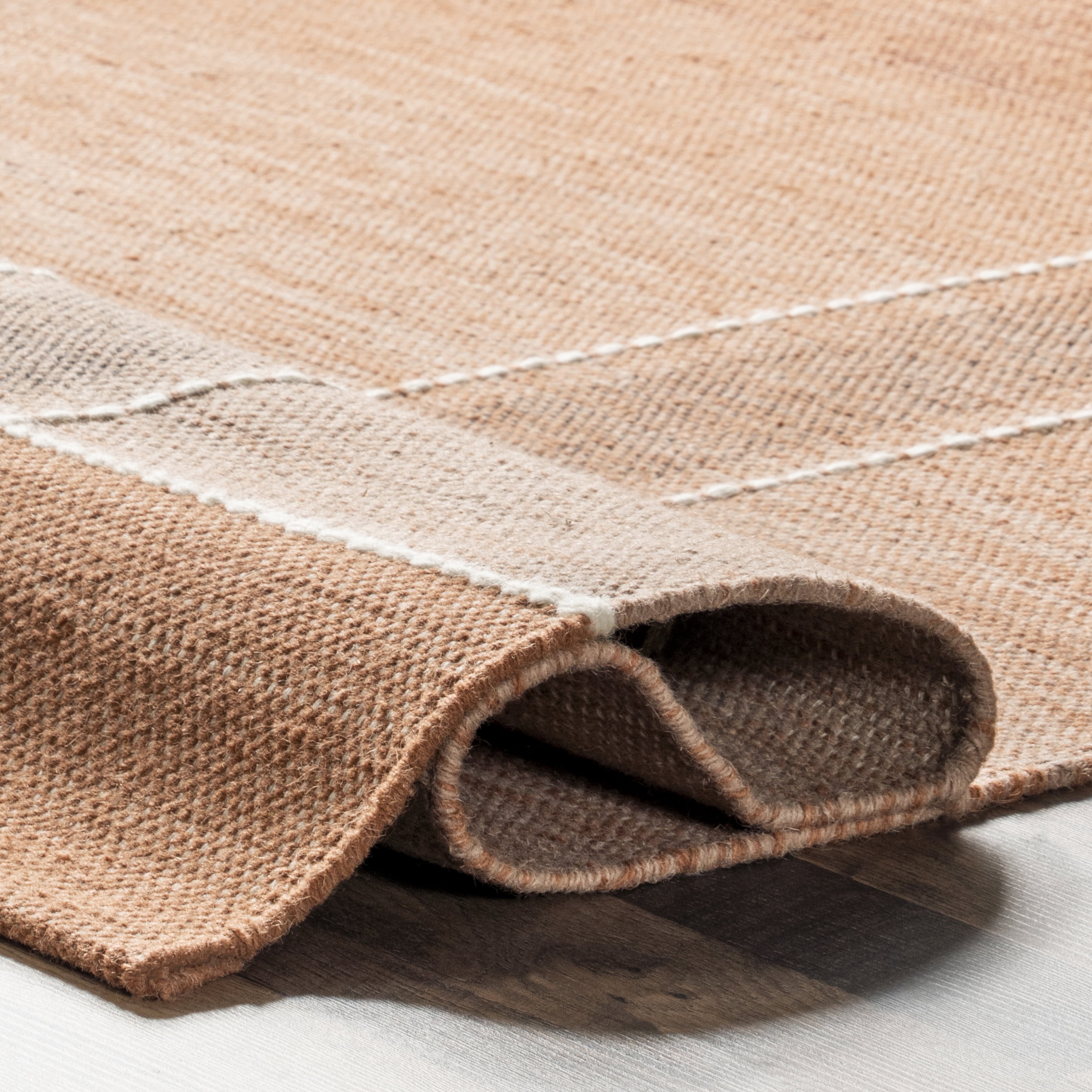 nuLOOM Jannet Ombre Striped Wool Blend Area Rug, 6' x 9', Rust