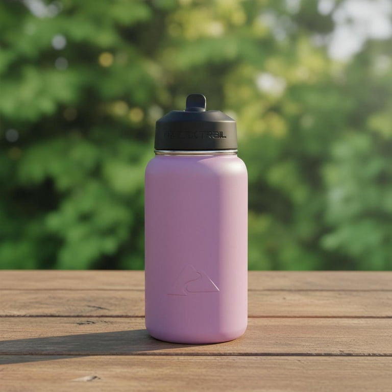 Ozark Trail 18 oz Stainless-Steel Flip-Top Water Bottle, Lilac