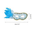 thumbnail image 2 of Unique Bargains 1 Pc Side Feather Masquerade Princess Half Face Party Mask for Masquerade Party Blue, 2 of 5