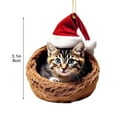 thumbnail image 3 of EWASWON Christmas Kitty Ornament - Cute Hanging Decor for Car, Backpack & Home - Festive Holiday Gift, Festive Christmas Decoration, 3 of 8