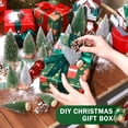thumbnail image 4 of Ayieyill 35Pcs Mini Christmas Trees Bottle Brush Trees with Pine Cone Snow Powder, Christmas Village Sets, 4 of 7