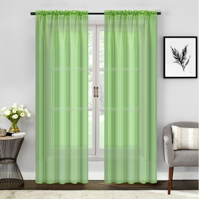 Empire 2 Pièces Voilage Voilage Rideaux Ensemble 84" Longue Tige Poche