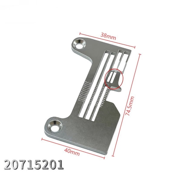 #20715201#247.06-17 Throat Plate Fit For JACK C5F (4 Thread) Industrial Overlock Sewing Machine Parts Genuine Quality Needle Plate