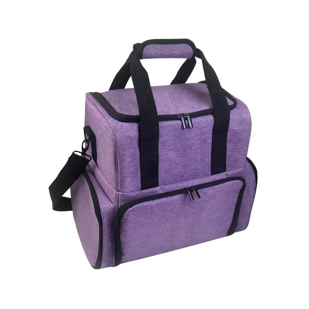 Bolsa de almacenamiento de esmalte de uñas jinwen Estuche de transporte de esmalte de uñas Doble capa Correa ajustable