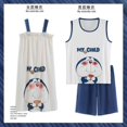 thumbnail image 2 of 2023 verano nuevo estilo algodón pareja pijamas Doraemon impresión camisola camisola camisola, 2 of 4