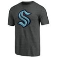 thumbnail image 2 of Men's  Charcoal Seattle Kraken Distressed Tri-Blend T-Shirt, 2 of 5