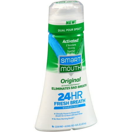 Smart Mouth Original Activated Mouthwash Clean Mint, 16.0 FL OZ ...