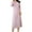 Pink, variant on beishanbush Clothing Women Nightgowns & Sleepshirts Under $10 Women's Spring and Summer Solid Color Mid Length Dress Summer Cool Feeling Bow Large Size Short Sleeved Pajamas Dress Home Dresses