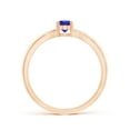thumbnail image 2 of ANGARA Natural Prong-Set Solitaire Tanzanite Split Shank Ring in 14K Rose Gold for Women (Size-6x4mm) | December Birthstone, Birthday, Anniversary, Jewelry Gift for Women | Natural Tanzanite Ring, 2 of 9