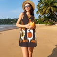 thumbnail image 3 of Easygdp Fall Gnomes para Vestido Transpirable de Mujer, Vestido Suelto de Manga Corta con Pliegues y Bolsillos para el Verano, 3 of 7