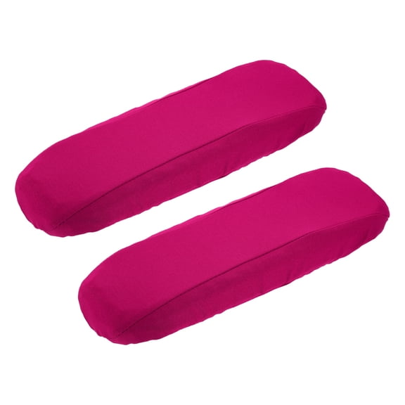 Chair Armrest Slipcovers Covers, 32 x 8cm Polyester Removable Seat Hand Rest Protector for Office Chair Desk Chair Gaming Chair (Rose Red)