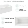 thumbnail image 6 of Voltaire 60" x 30" Left-Hand Drain Alcove Bathtub with Apron, 6 of 10