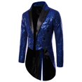 thumbnail image 4 of Men‘s Suit Shiny Sequins Turn-Down Collar Prom Swallow-Tailed Tuxedo, 4 of 5