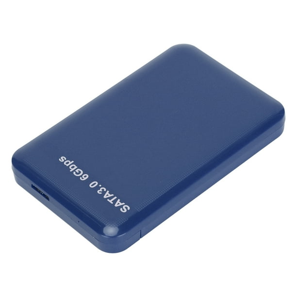 Estuche para disco duro externo de 2,5 pulgadas, USB 3.0, SATA 3.0, Plug and Play, compatible con capacidad de 3 TB, con indicador LED para Windows, color azul
