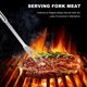 thumbnail image 5 of Tenedor de barbacoa de acero inoxidable de dos puntas, tenedor para carne asada, tenedor de pavo para camping, picnic, hogar, 5 of 7
