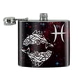thumbnail image 2 of Pisces Fish Zodiac Sign Horoscope in Space Stainless Steel 5oz Hip Drink Kidney Flask, 2 of 3