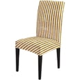 thumbnail image 2 of Chair Covers Set of 6, Gold Vertical Stripes Washable Chair Cover Elastic Chair Cover for Kitchen Home or Party, 2 of 4