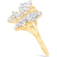thumbnail image 3 of Floreo 10k Yellow Gold 12mm Pave CZ Butterfly Ring, Sizes 4 - 10, 3 of 5