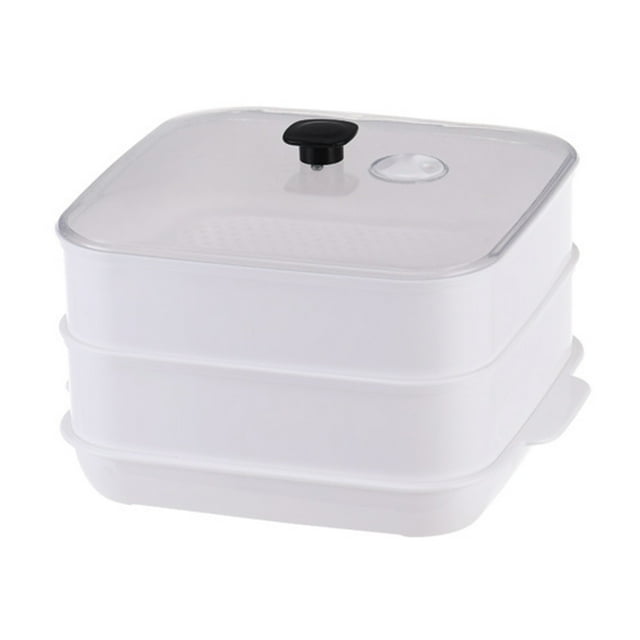 Shisuyan Food Steamer Double Layer Kitchen Steamer Microwave Steamer Kitchen Tool